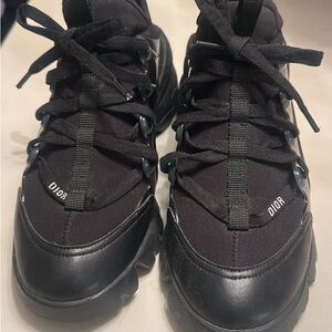 Dior Black Lace-Up Sneakers